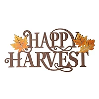Glitzhome® 24" Metal "HAPPY HARVEST" Wall Décor