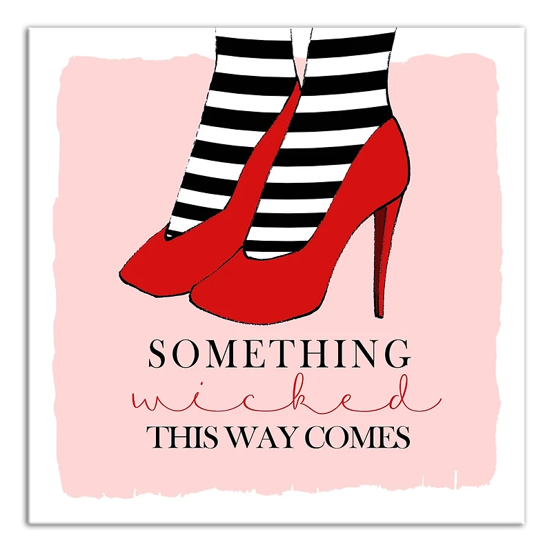 Something Wicked Red Heels Canvas Wall Art