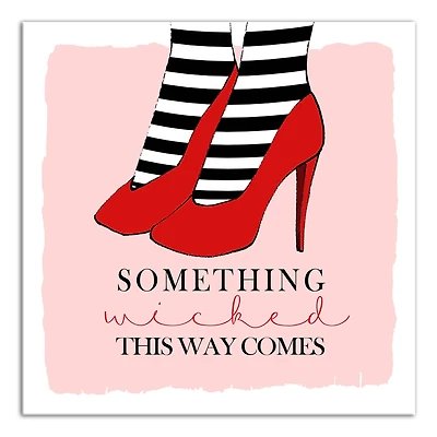Something Wicked Red Heels Canvas Wall Art