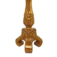 33" Gold Polystone Handmade Pillar Candle Holder