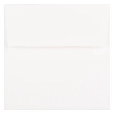 JAM Paper 5.5" x 5.5" White Semi Gloss Square Invitation Envelopes