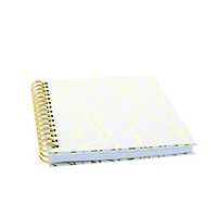 Art Alternatives Gold & White Web Spiral Fashion Dotted Line Journal, 6" x 8"