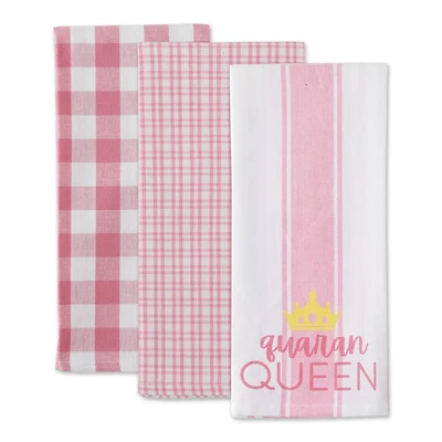 DII® Pink Quaranqueen Dish Towels, 3ct.
