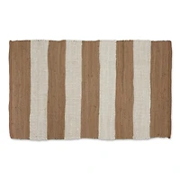 DII® Stone & White Stripe Rag Rug, 2ft. x 3ft.