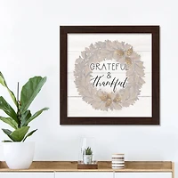 Grateful & Thankful Fall Print in Black Frame