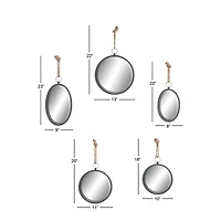 Gray Metal Glam Hanging Wall Mirrors, 5ct.
