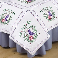 Tobin Stamped For Embroidery Butterfly Heart Quilt Block Set