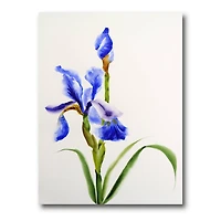 Designart - Retro Blue Iris Flower