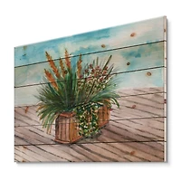 Designart - Yellow Spikelets of Houseplant With Green Stems