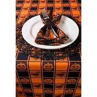 DII® 84" Halloween Woven Check Tablecloth