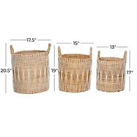 Brown Banana Leaf Storage Basket Set