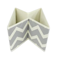DII® 11" Gray Chevron Square Bin Set, 2ct.