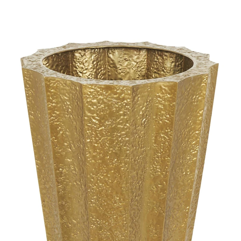 Gold Textured Floor Vase Set