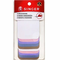 SINGER® 3" Pastel Iron-On Twill Patches, 10ct.