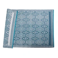 DII® Blue Moroccan Outdoor Rug, 4ft. x 6ft.
