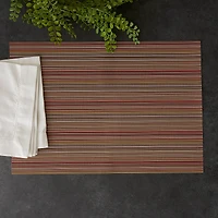 DII® Tango Red Pvc Micro Stripe Placemat (Set of 6)