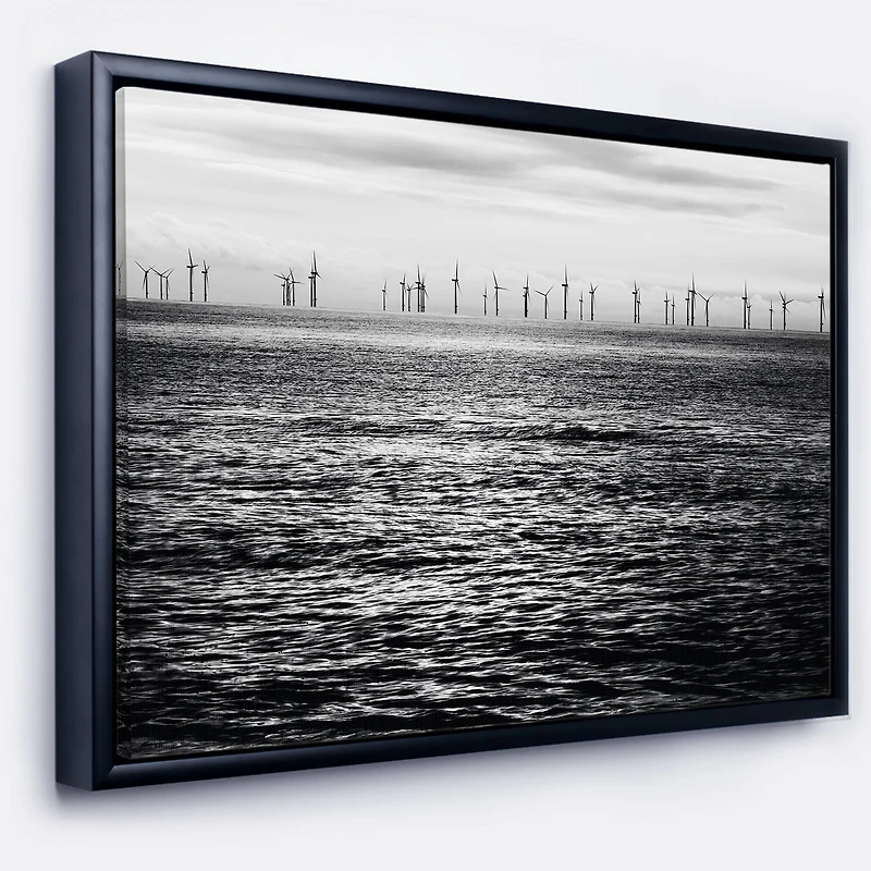Designart - Wind Turbines Black and White