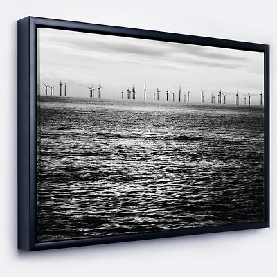 Designart - Wind Turbines Black and White