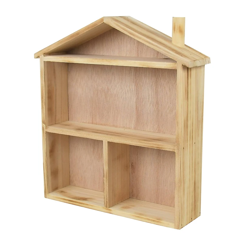 12.75" Natural Wood House Tabletop Cubby by Ashland®