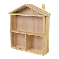 12.75" Natural Wood House Tabletop Cubby by Ashland®