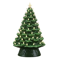 Mr. Christmas 18" Green Nostalgic Ceramic Tree with White Lights
