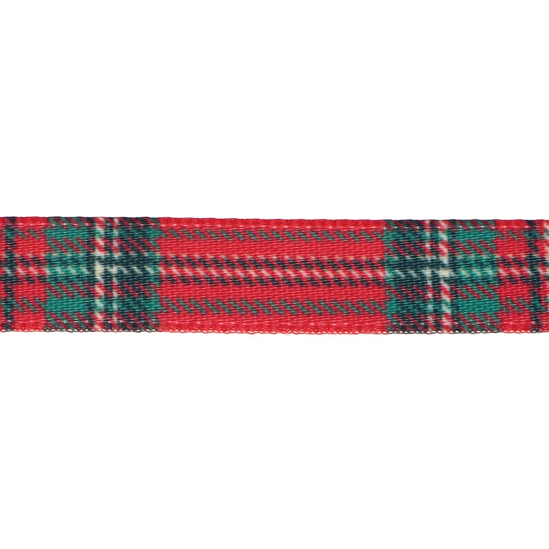 3/8" x 12ft. Red Tartan Ribbon by Celebrate It® Christmas