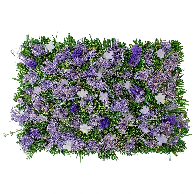 13" x 9" Mixed Floral & Grass Artificial Spring Mat