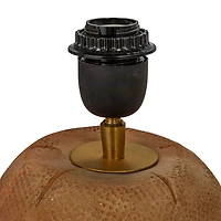 Hello Honey® 16" Natural Terra Cotta Table Lamp with Cotton Shade