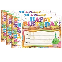 Edupress® Happy Birthday Cupcakes Bookmark Awards, 3 Packs of 30