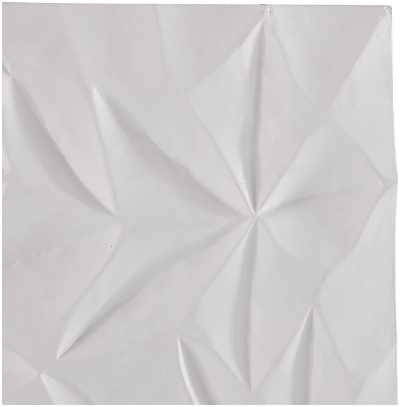 CosmoLiving by Cosmopolitan White Wood Carved Geometric Wall Decor 24" x 2" x 32"