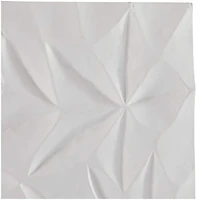 CosmoLiving by Cosmopolitan White Wood Carved Geometric Wall Decor 24" x 2" x 32"