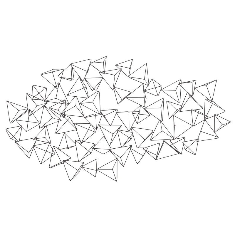 Black Geometric Modern Metal Wall Décor