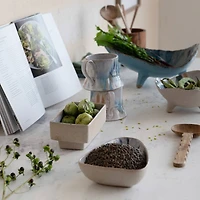 Hello Honey® 7" Square Abstract Artistry Stoneware Bowl