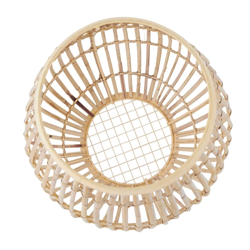 15" Bamboo Handmade Open Frame Round Vase