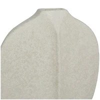 CosmoLiving by Cosmopolitan White Ceramic Textured Vase Set of 2 18", 13"