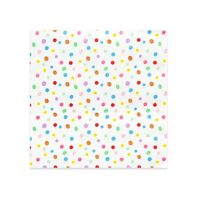Multicolor Dots Paper Beverage Napkins by Celebrate It™, 20ct.