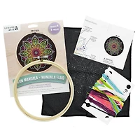 Leisure Arts® 6" Neon Mandala Embroidery Kit