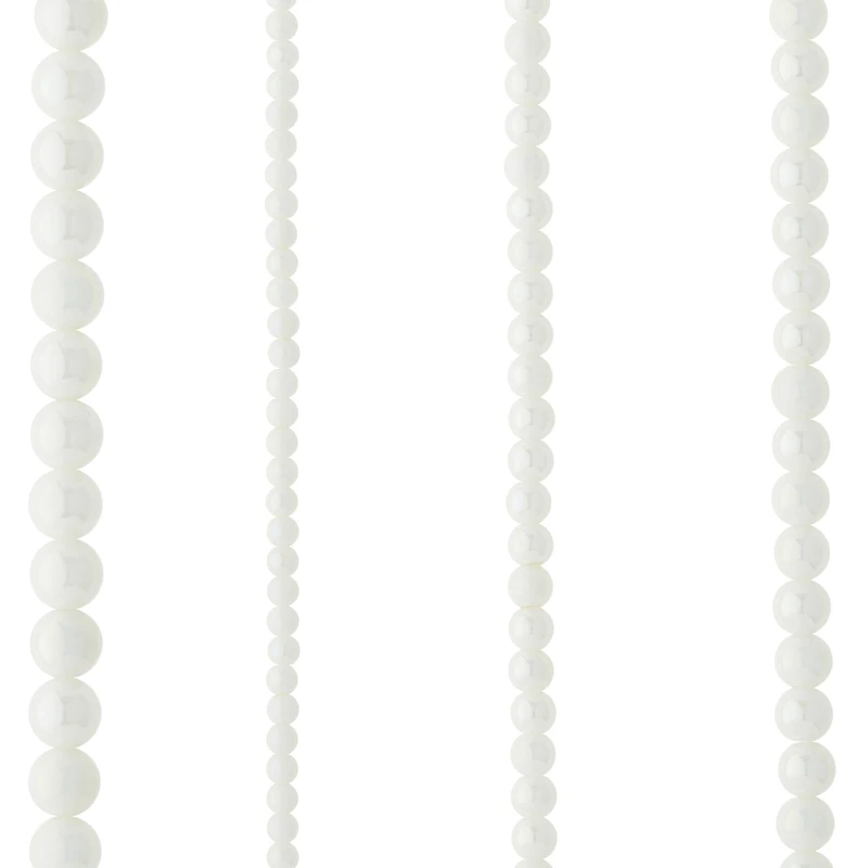 White Marble Glass Round Beads by Bead Landing™