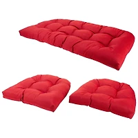 3 Piece Wicker Furniture Cushion Set