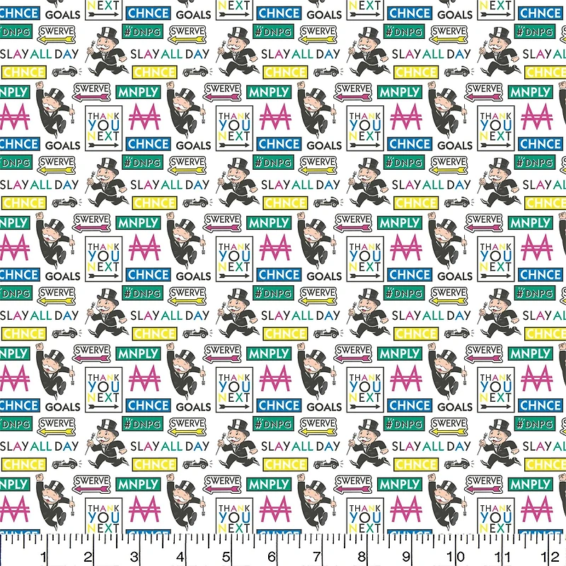 Camelot® Fabrics Monopoly® Block Icons Cotton Fabric