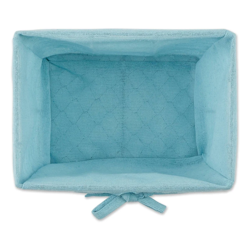 DII® Medium Vintage Gray Wire Basket with Aqua Liner, 2ct.