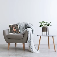 Stupell Industries Fall Botanical Leaves Red Fox Throw Pillow