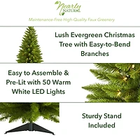3ft. Pre-Lit Providence Pine Artificial Christmas Tree, Warm White LED Lights
