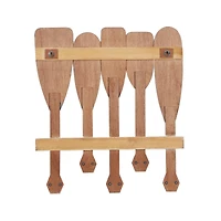 Blue Wood Coastal Wall Hook, 26" x 23" x 4"