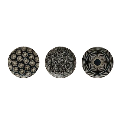 Hello Honey® 5" Blue Round Stoneware Plate Set