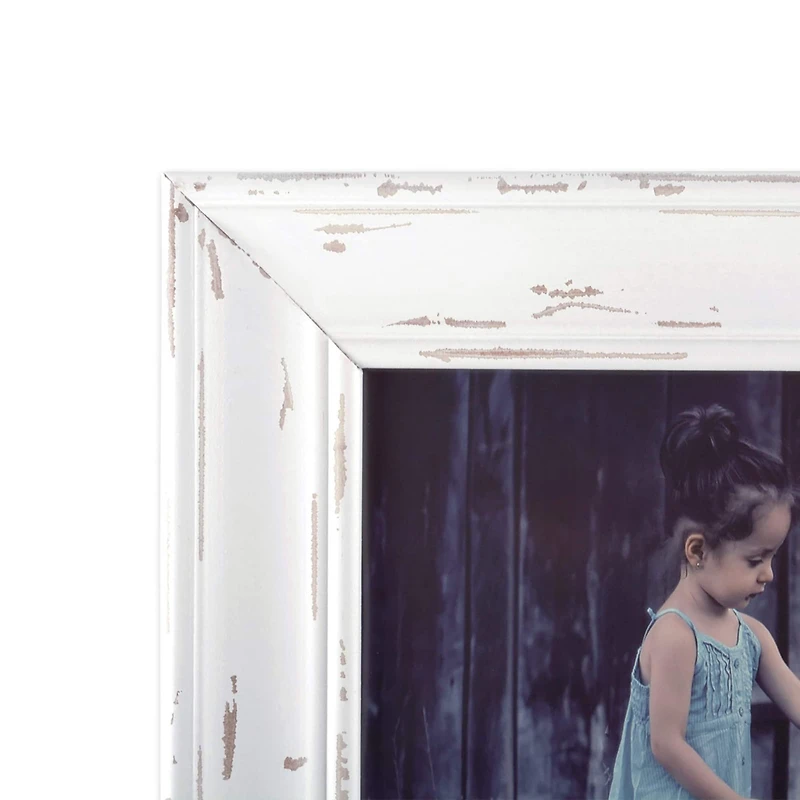 DII® White Distressed 8" x 10" Picture Frame