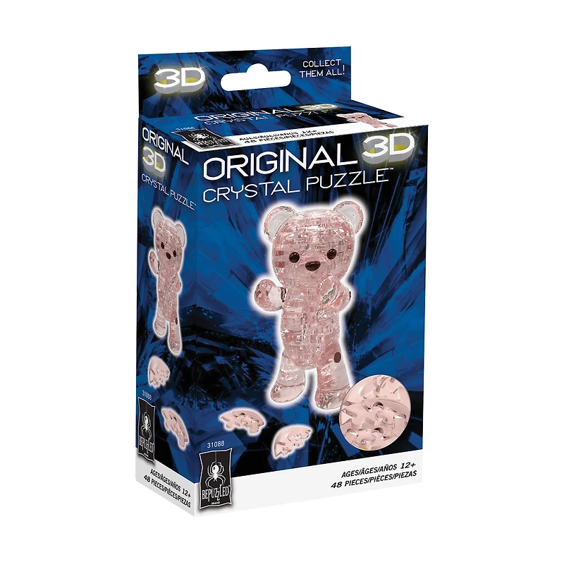 3D Crystal Puzzle - Moving Teddy Bear: 48 Pcs