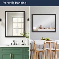 Head West Bronze Stainless Steel Beveled 30" x 40" Framed Accent Vanity Mirror