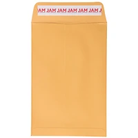 JAM Paper 6" x 9" Brown Kraft Manila Open End Catalog Envelopes