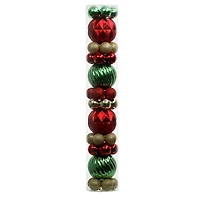 44 Pack 1.8" & 4.7" Red, Green & Gold Mixed Finish Shatterproof Ball Ornaments by Ashland®